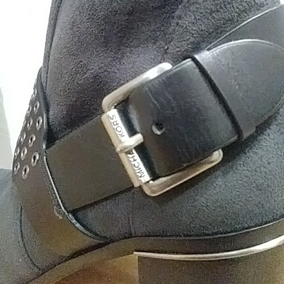 Gray/silver Michael Kors over the knee boots. 8 - Picture 3 of 4